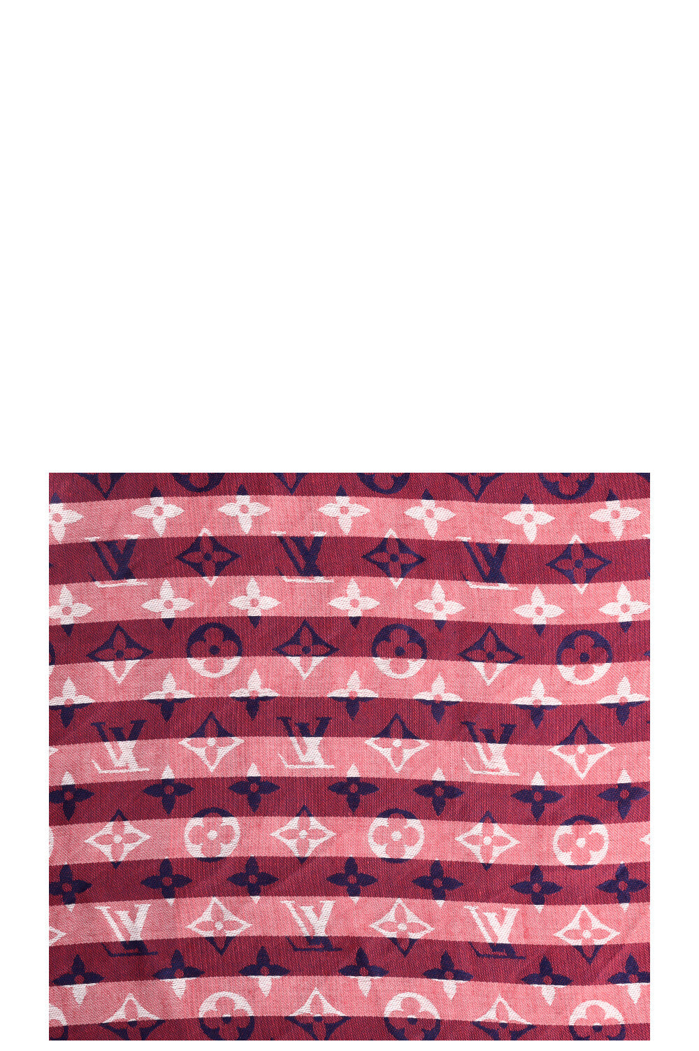 LOUIS VUITTON Fringed Striped MNG Scarf Purple