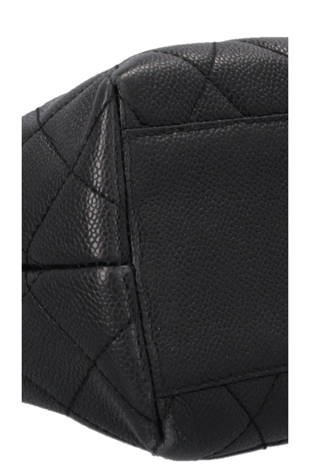 CHANEL Vintage Top Handle Single Flap Black Caviar