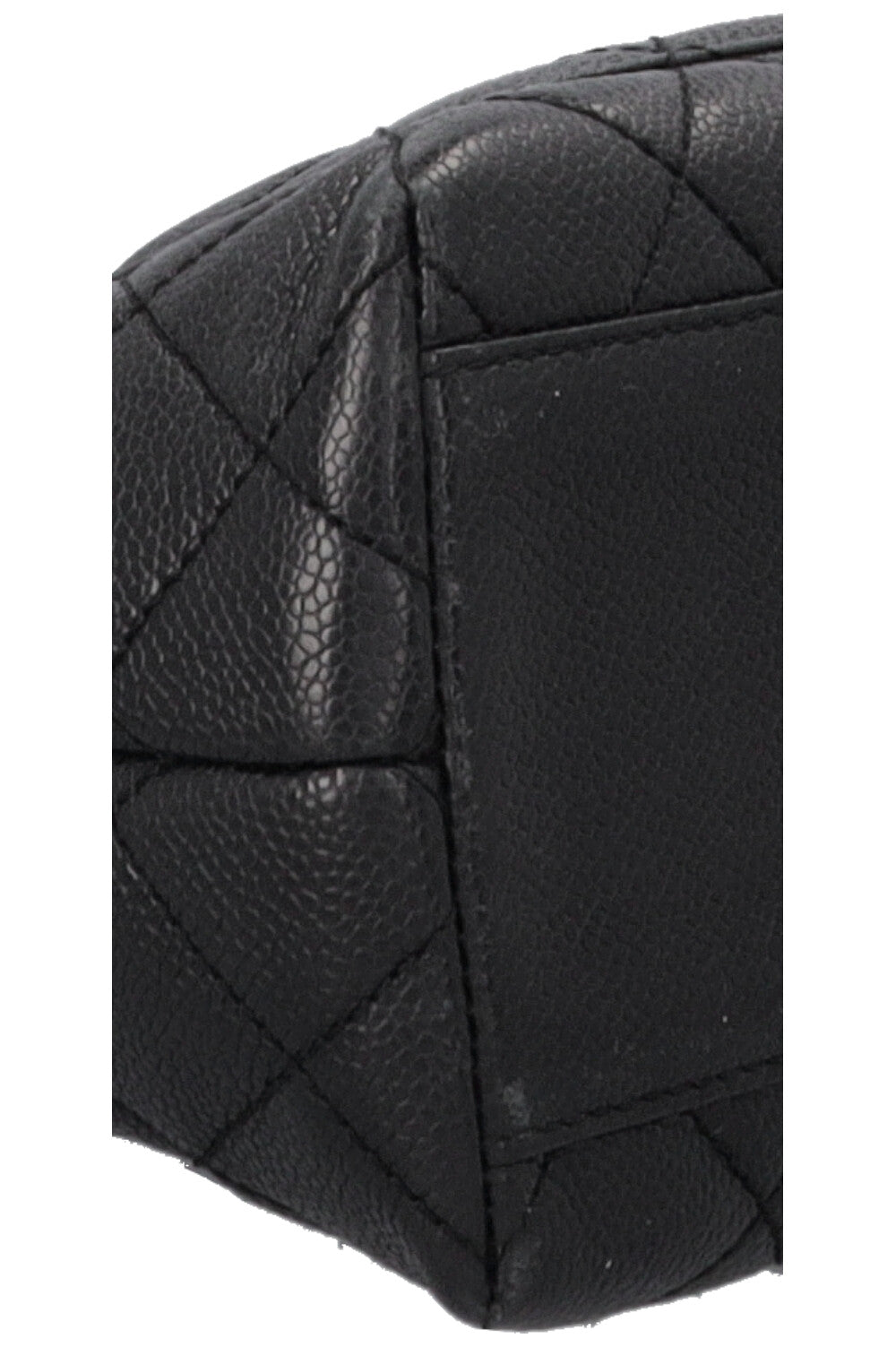 CHANEL Vintage Top Handle Single Flap Black Caviar