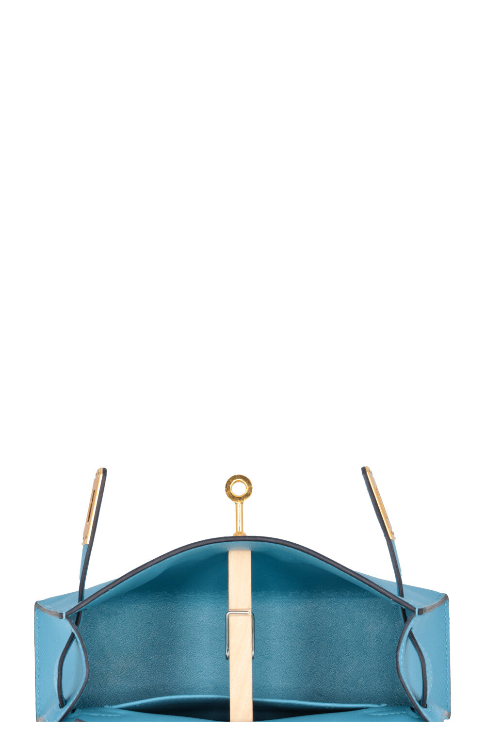 HERMÈS Mini Kelly II Veau Madame Bleu Du Nord