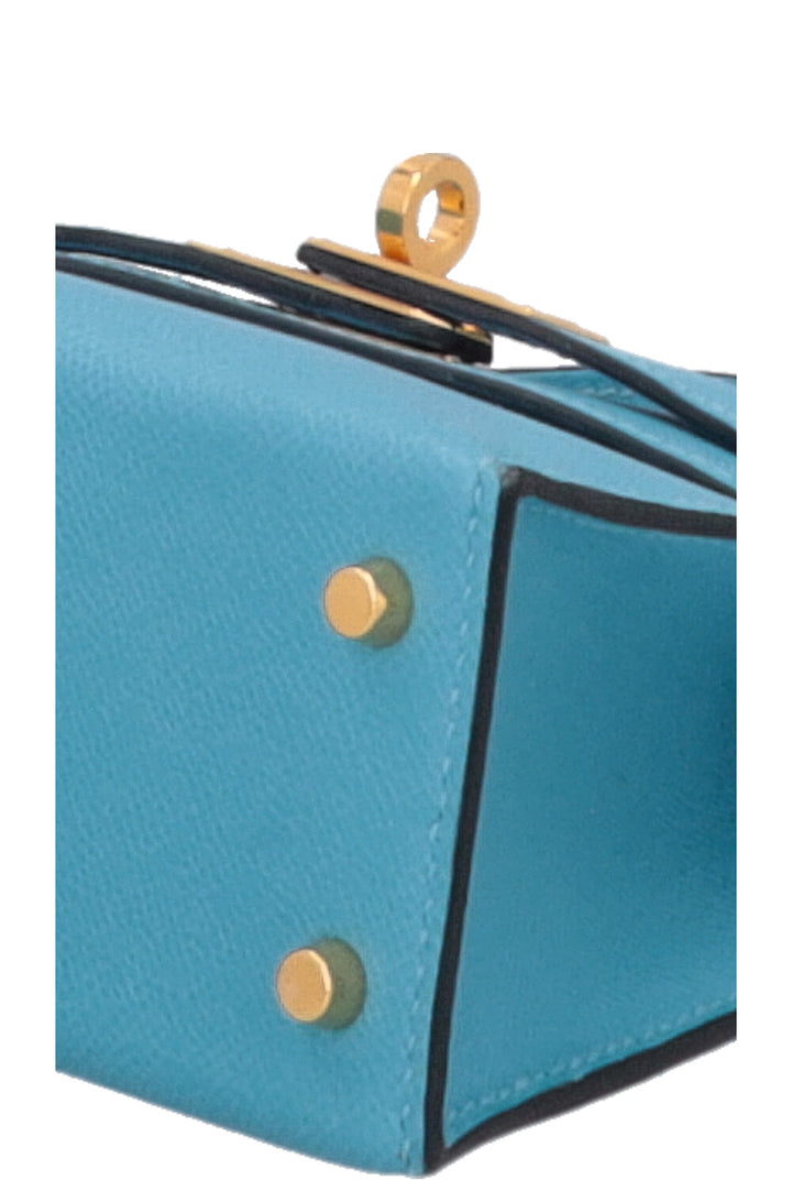 HERMÈS Mini Kelly II Veau Madame Bleu Du Nord