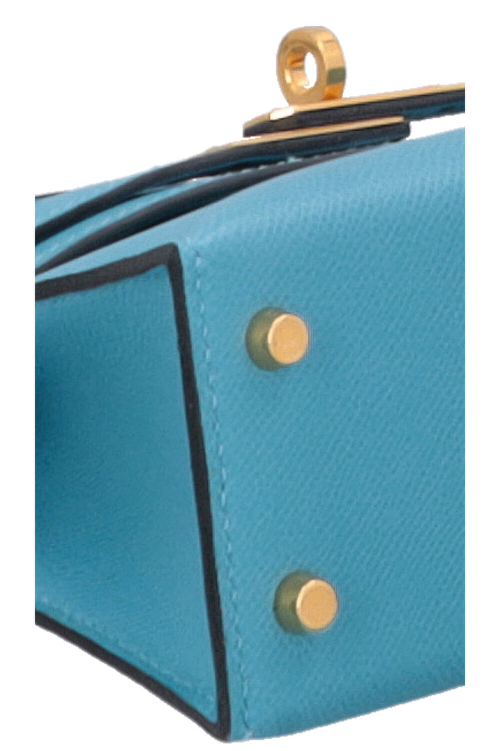HERMÈS Mini Kelly II Veau Madame Bleu Du Nord