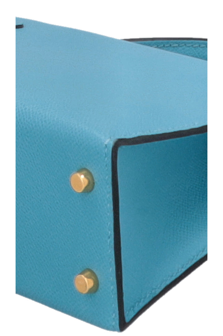 HERMÈS Mini Kelly II Veau Madame Bleu Du Nord