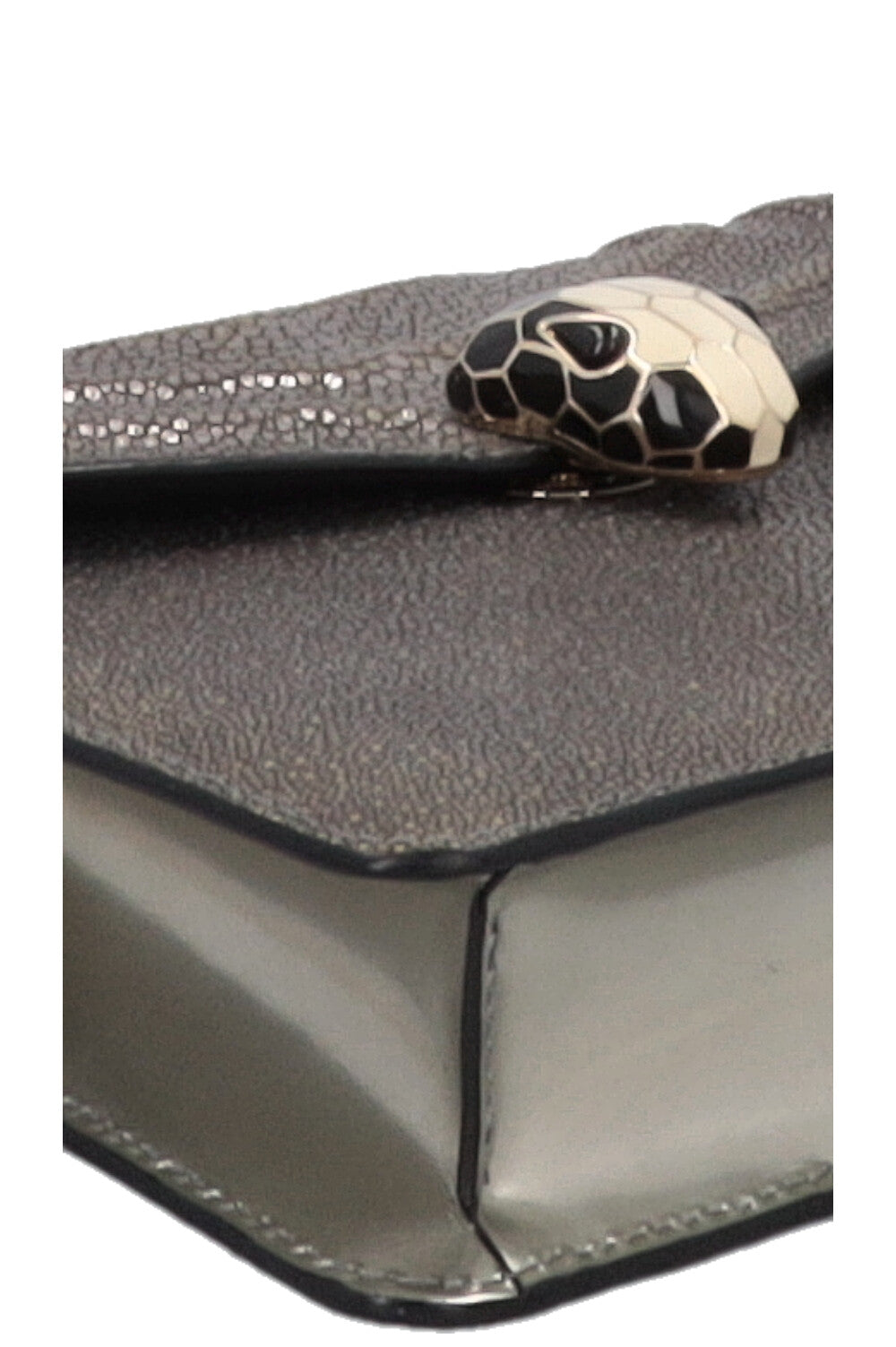 BVLGARI Serpenti Forever Crossbody Bag Silver Karung