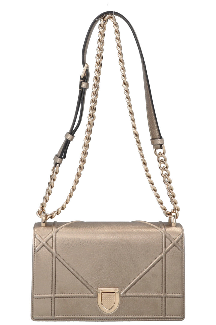 CHRISTIAN DIOR Small Diorama Crossbody Bag Gold