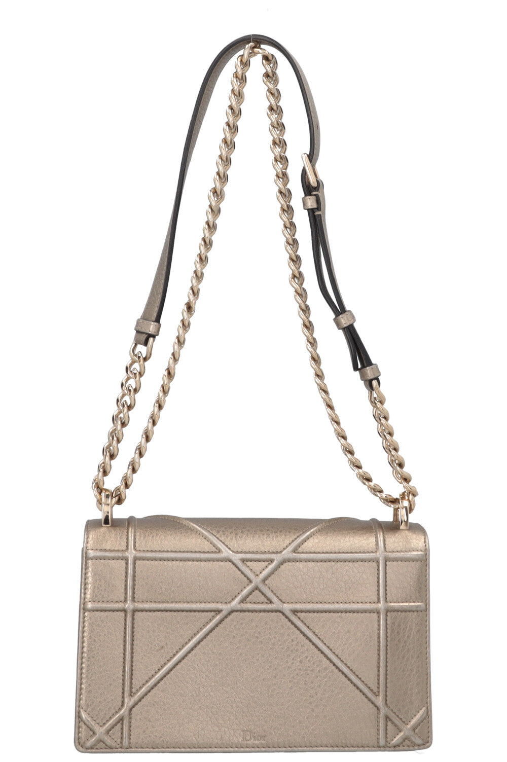 CHRISTIAN DIOR Small Diorama Crossbody Bag Gold