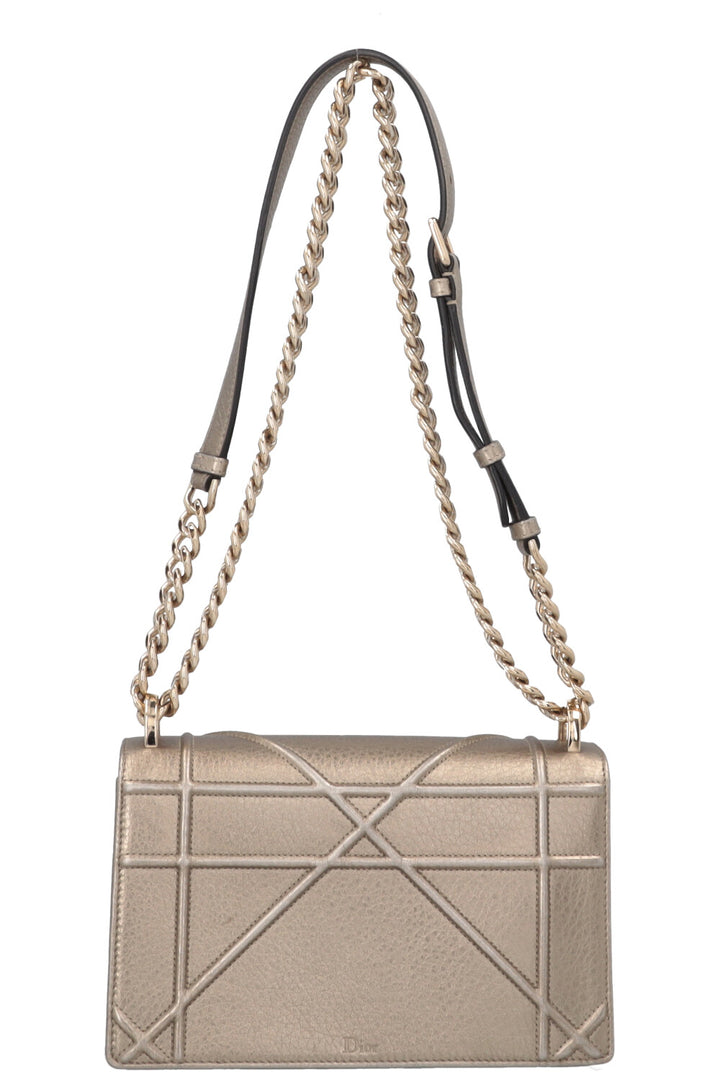 CHRISTIAN DIOR Small Diorama Crossbody Bag Gold