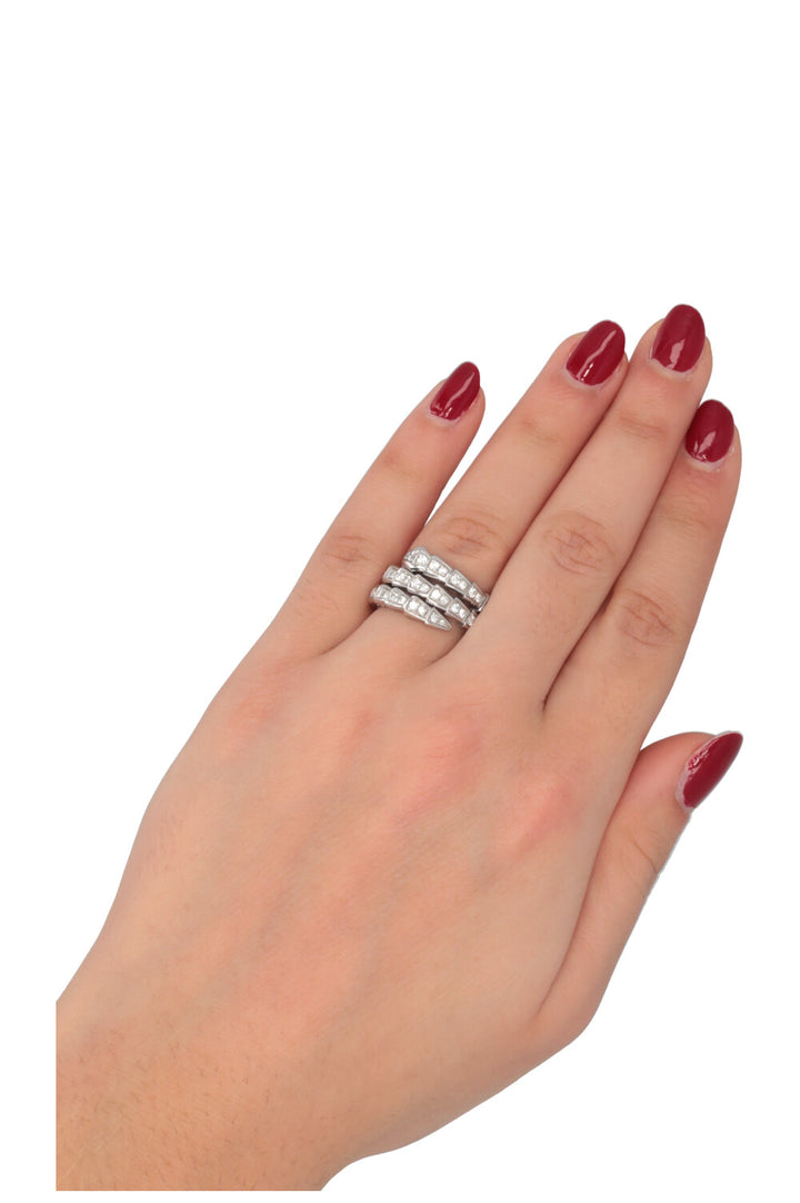 BVLGARI Serpenti Viper Ring Diamonds Whitegold