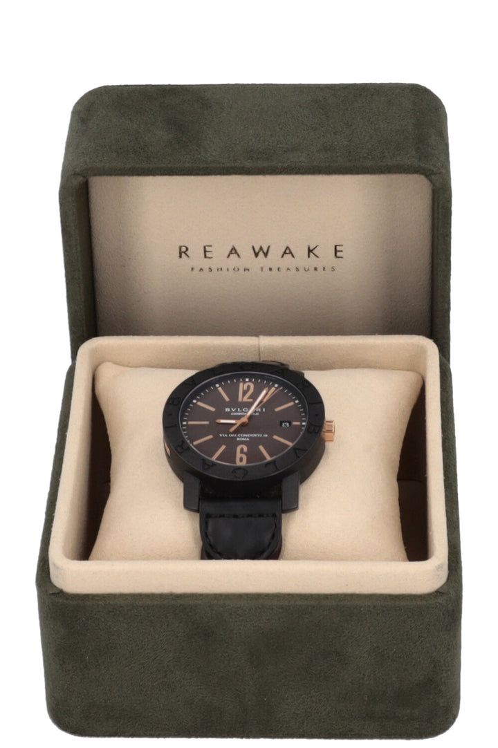 BVLGARI Carbongold BB40 Watch Brown