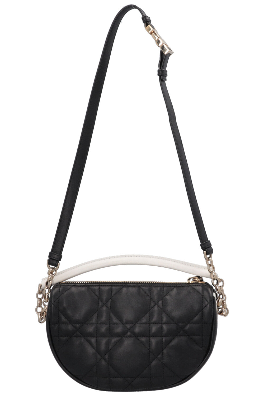CHRISTIAN DIOR Small Vibe Hobo Bag Black White