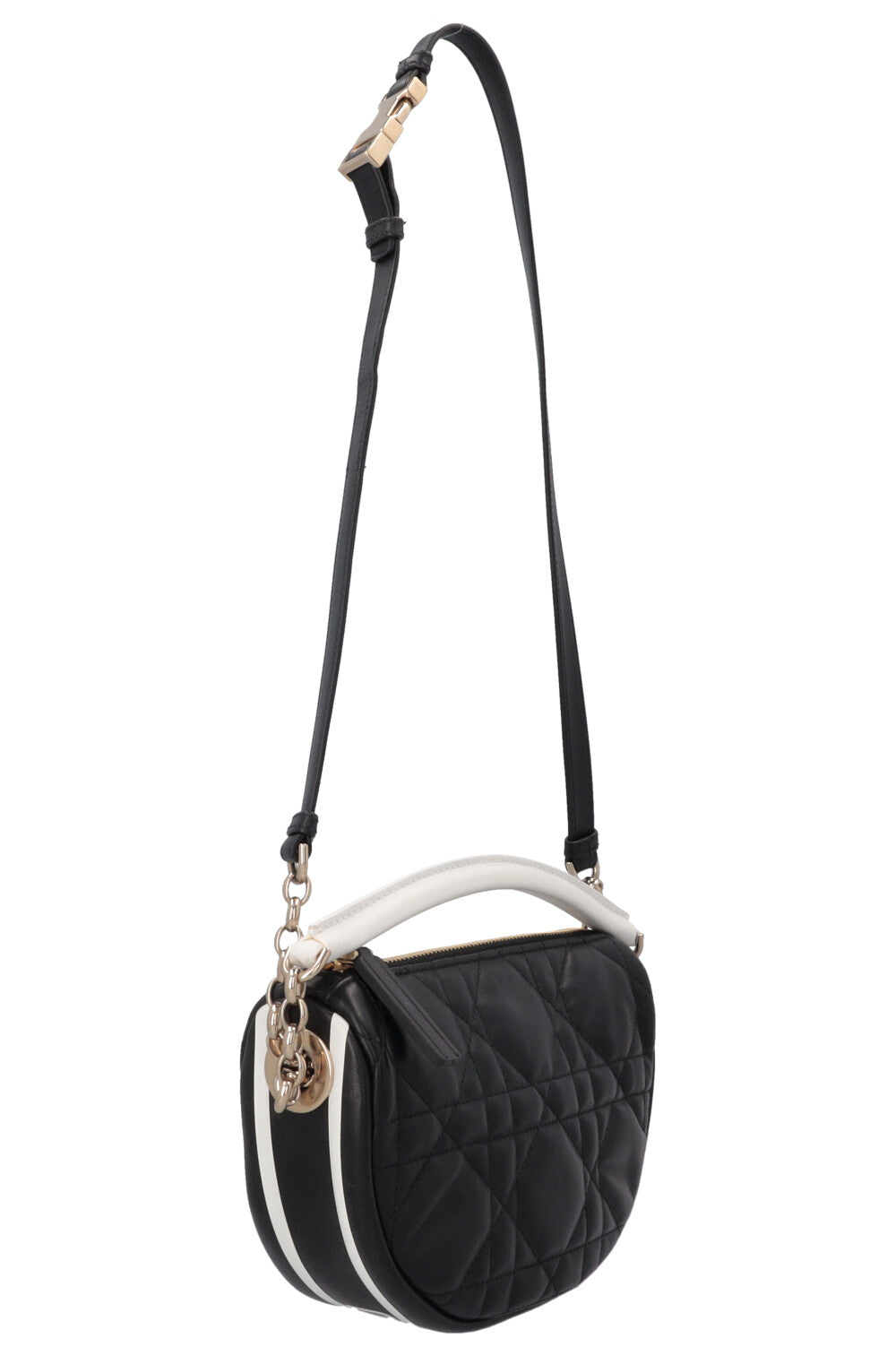 CHRISTIAN DIOR Small Vibe Hobo Bag Black White