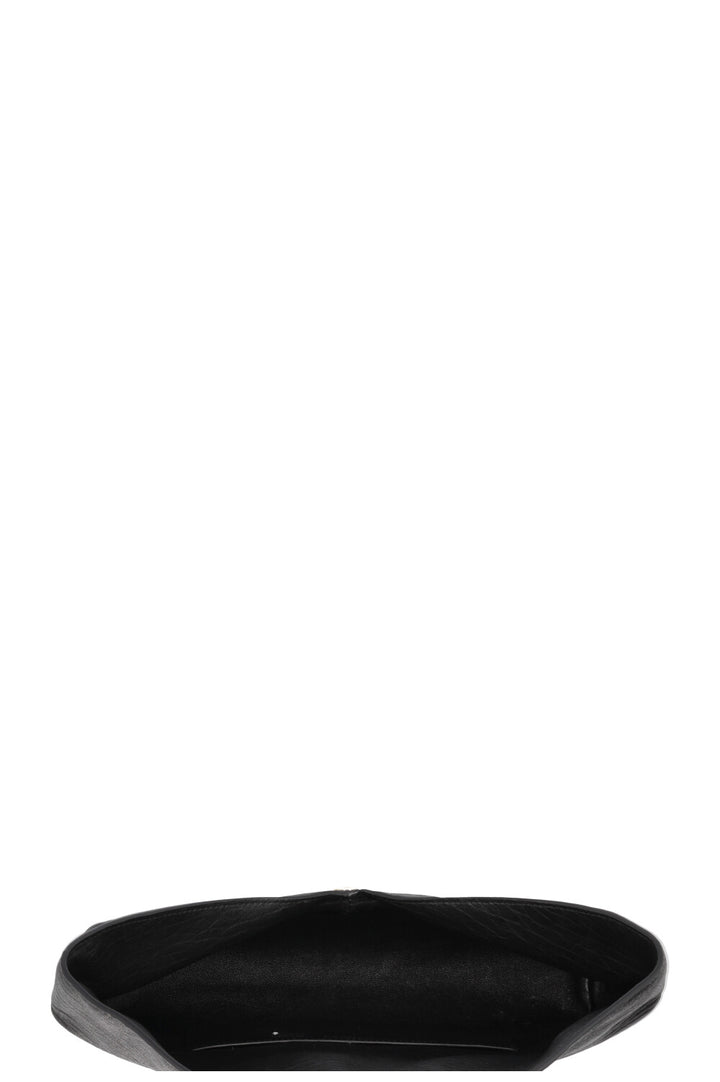SAINT LAURENT Large Envelope Cassandre Clutch Black