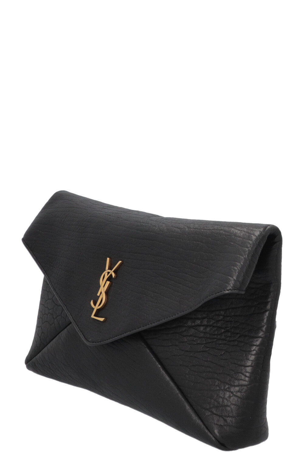 SAINT LAURENT Large Envelope Cassandre Clutch Black
