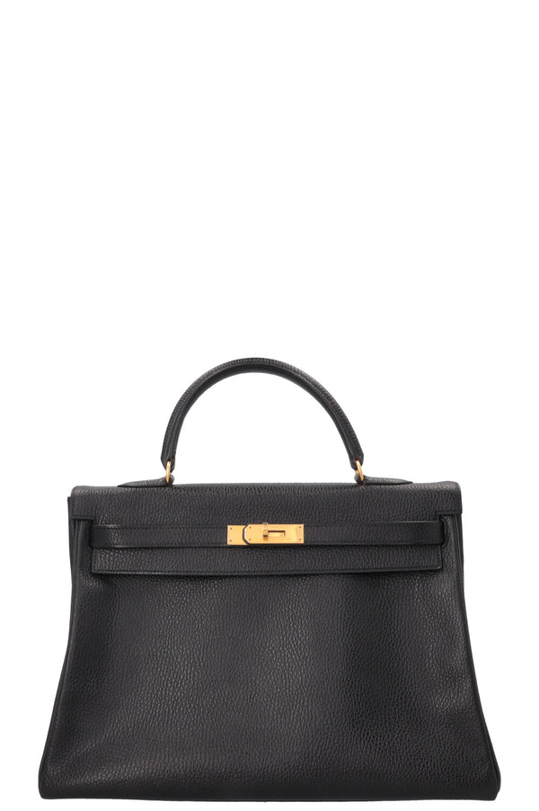 HERMÈS Kelly 35 Fjord Noir Or