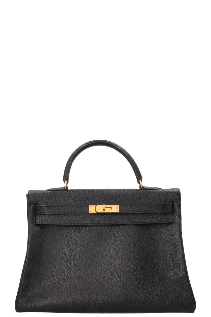 HERMÈS Kelly 35 Fjord Black Gold
