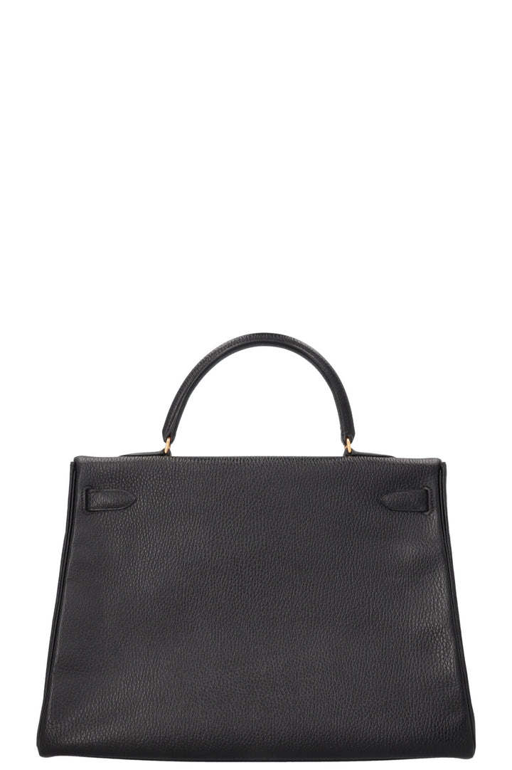 HERMÈS Kelly 35 Fjord Black Gold