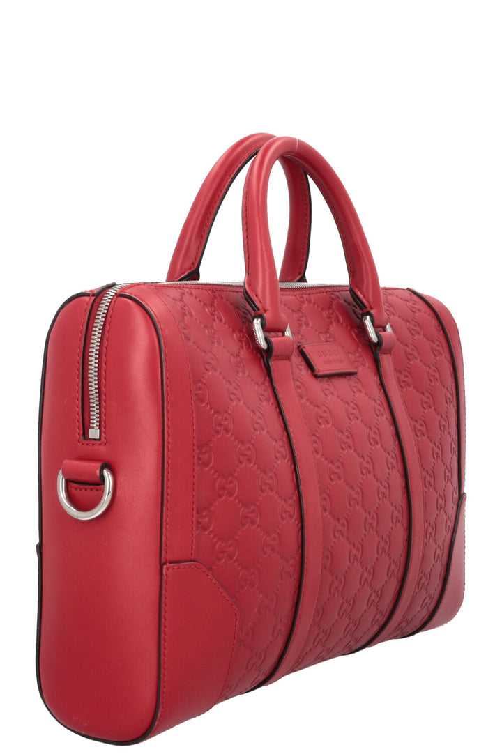 GUCCI Briefcase Guccissima Red