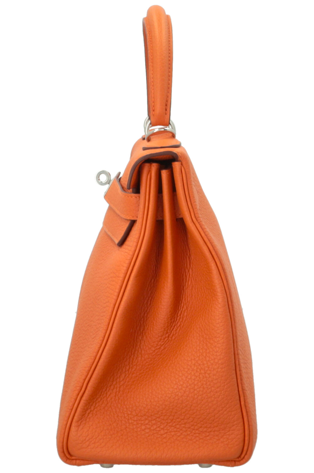 HERMÈS Kelly 28 Retourne Clemence Orange
