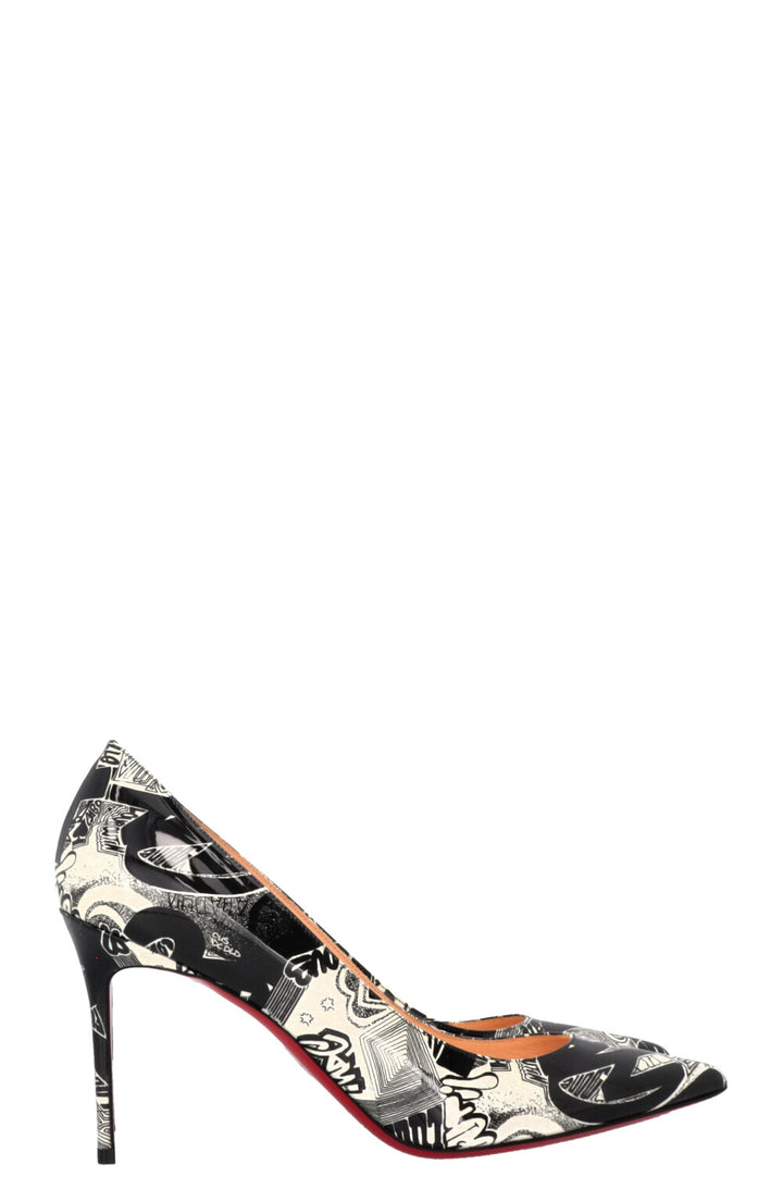 CHRISTIAN LOUBOUTIN Escarpins Pigalle Follies 100 Graffiti Cuir verni