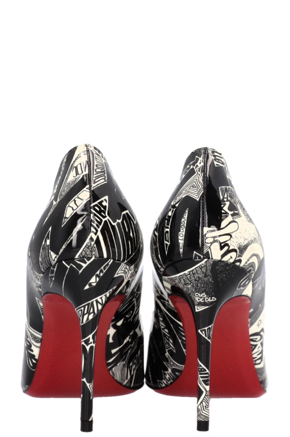 CHRISTIAN LOUBOUTIN Escarpins Pigalle Follies 100 Graffiti Cuir verni