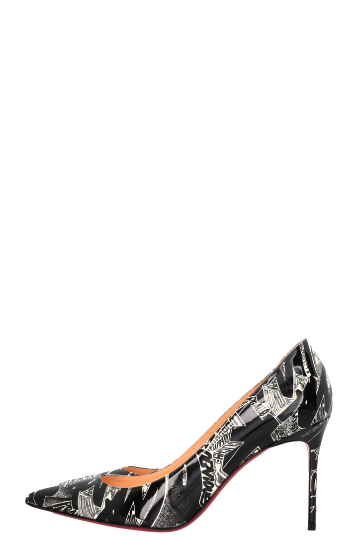 CHRISTIAN LOUBOUTIN Escarpins Pigalle Follies 100 Graffiti Cuir verni