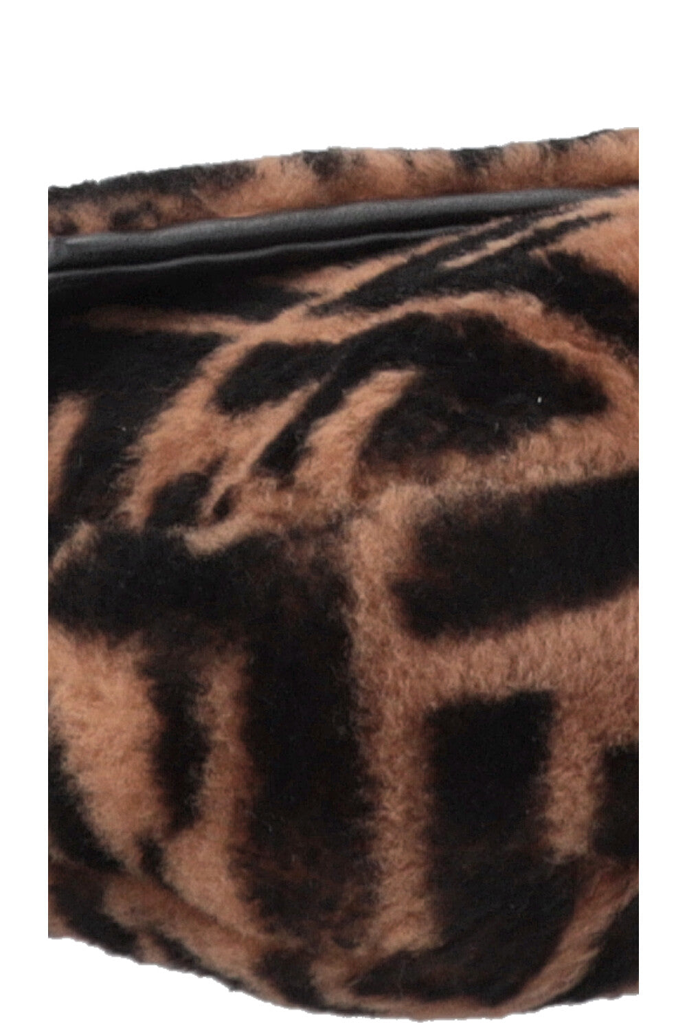 FENDI Zucca Shearling Baguette Bag