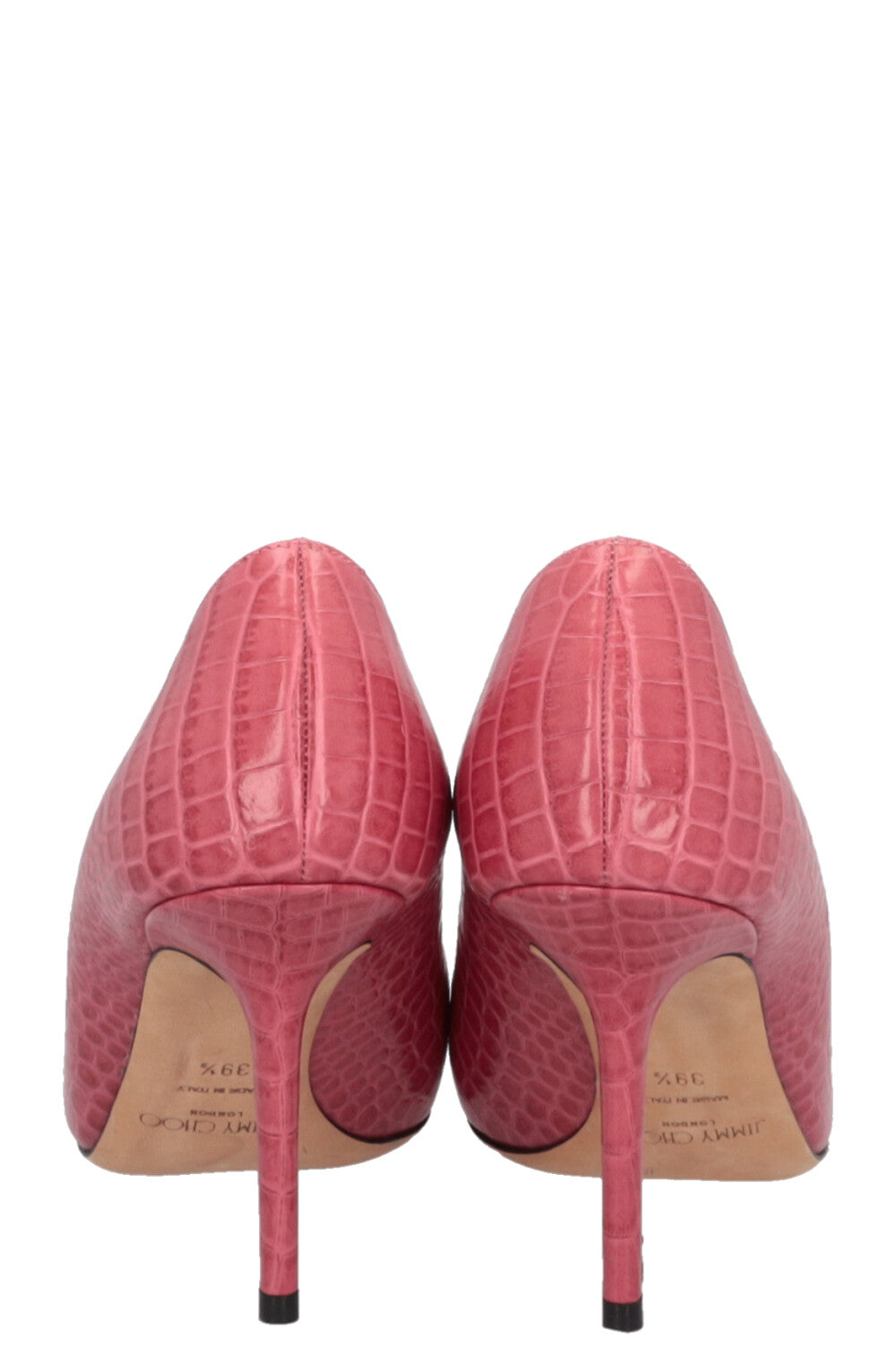 JIMMY CHOO Croco Embossed Heels Pink