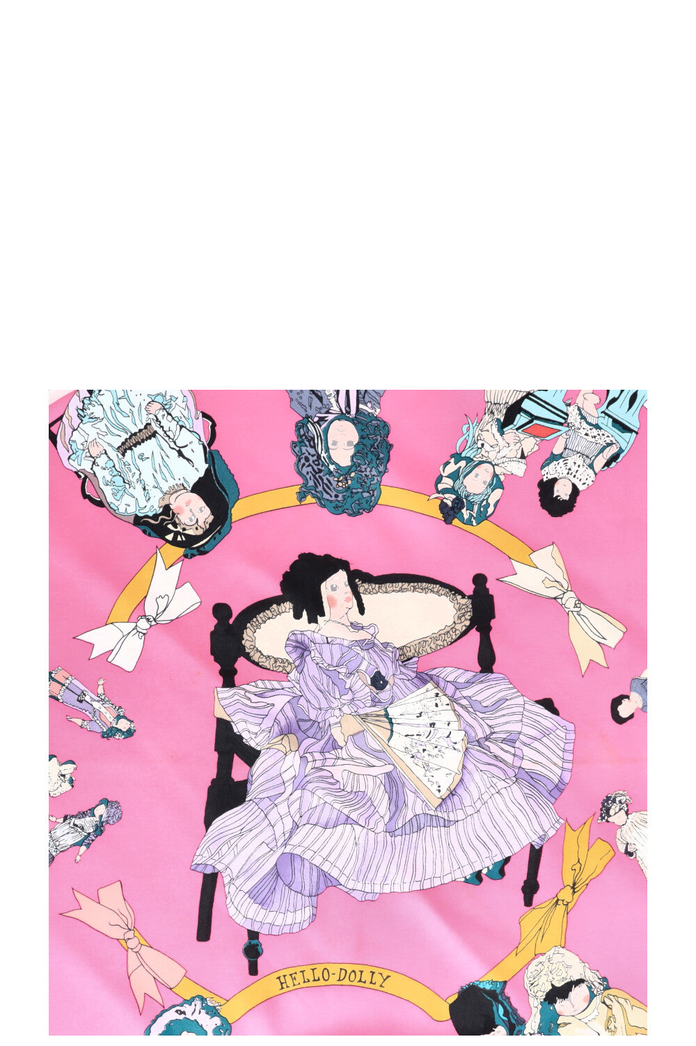 HERMES  Hello Dolly 90 Scarf Pink