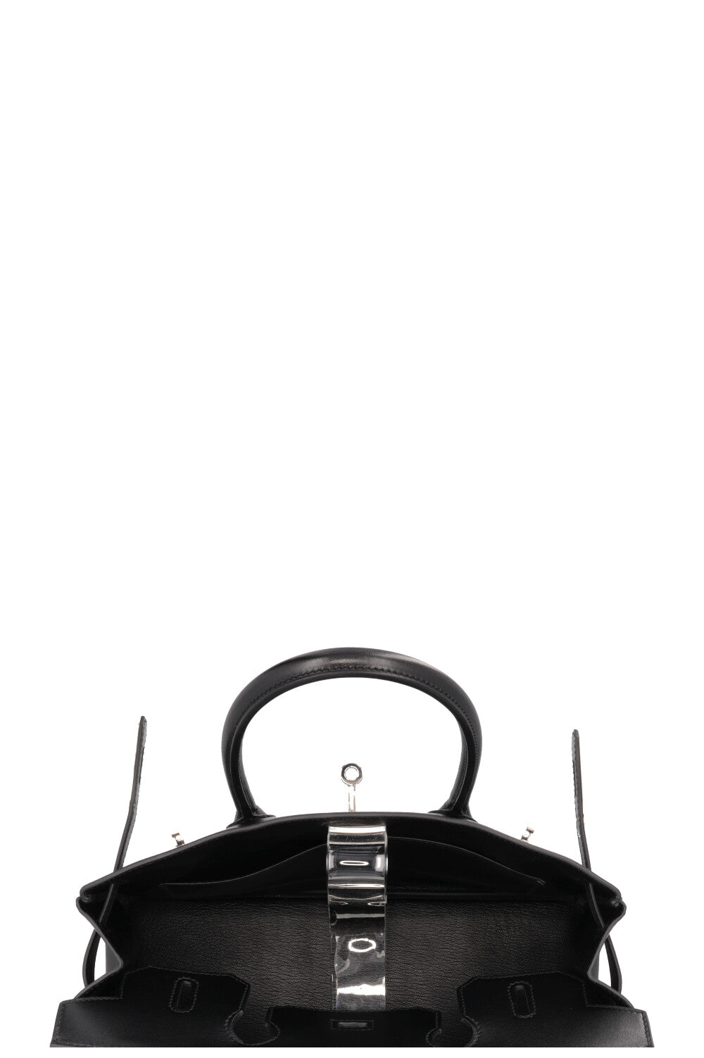 HERMÈS Birkin 30 Retourne Veau Tadelakt Noir Palladium