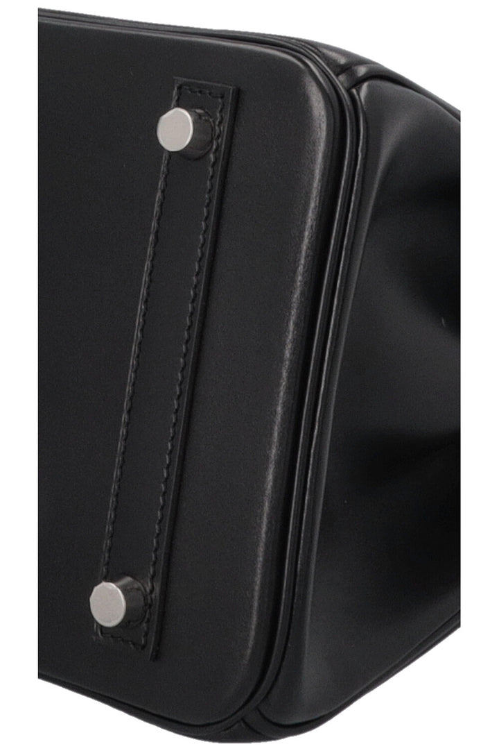 HERMÈS Birkin 30 Retourne Veau Tadelakt Noir Palladium