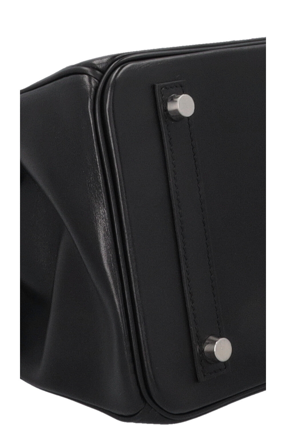 HERMÈS Birkin 30 Retourne Veau Tadelakt Noir Palladium