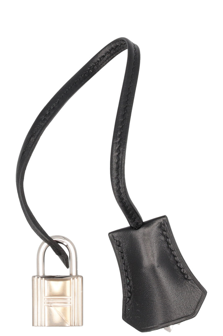 HERMÈS Birkin 30 Retourne Veau Tadelakt Noir Palladium