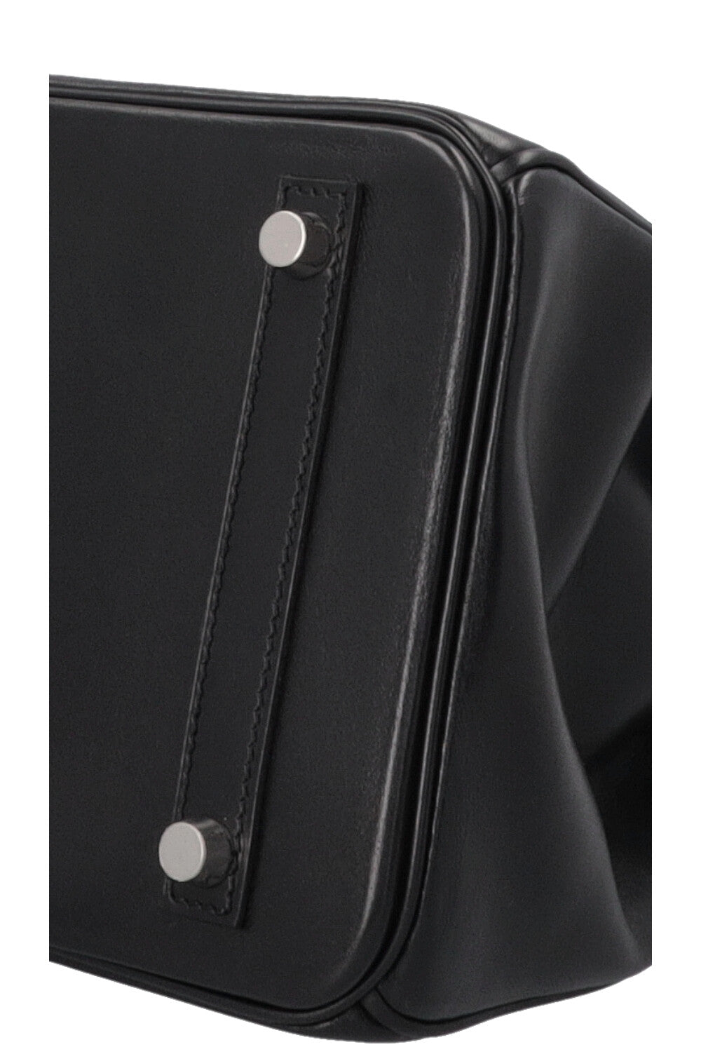 HERMÈS Birkin 30 Retourne Veau Tadelakt Noir Palladium