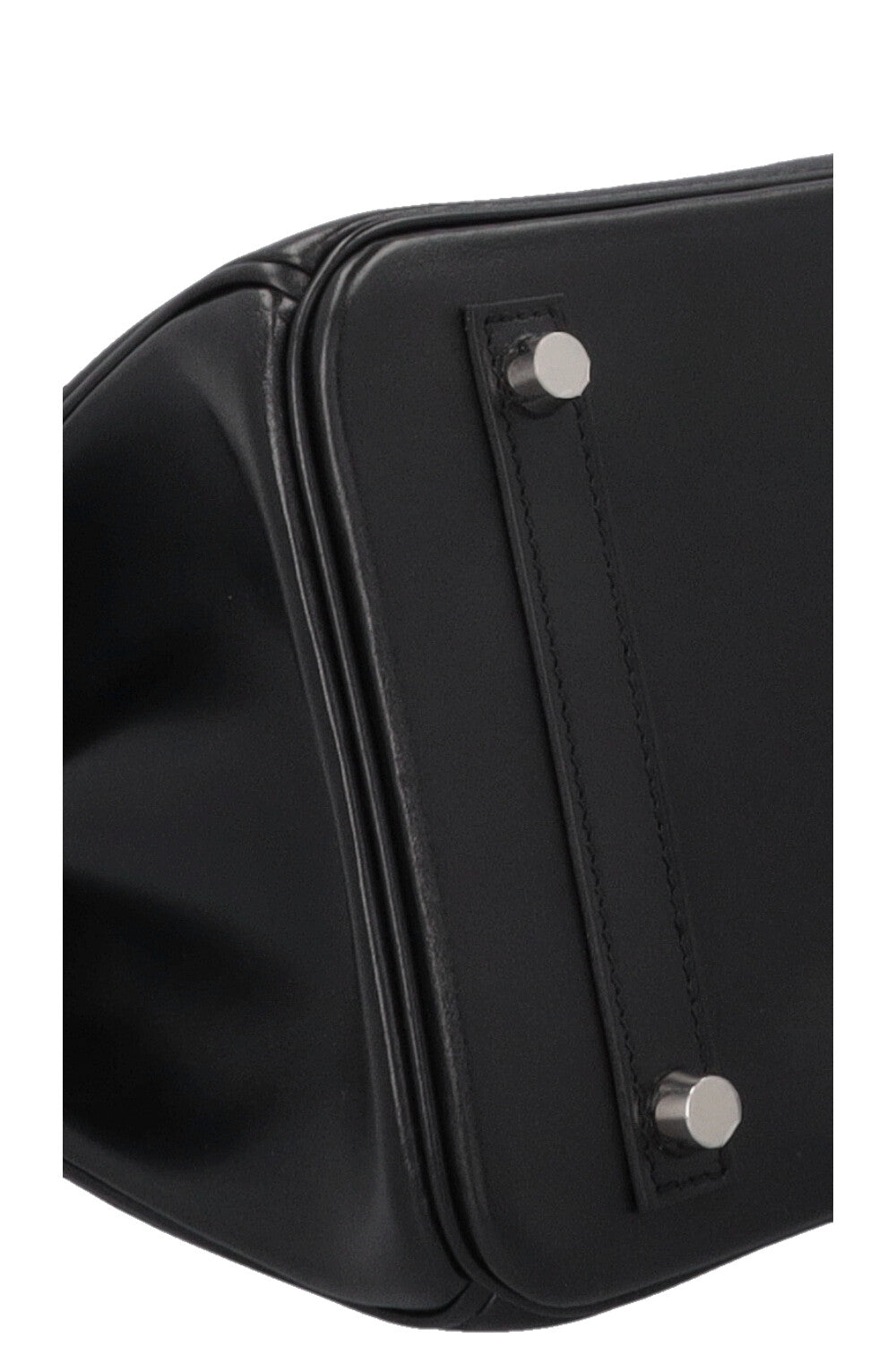 HERMÈS Birkin 30 Retourne Veau Tadelakt Noir Palladium