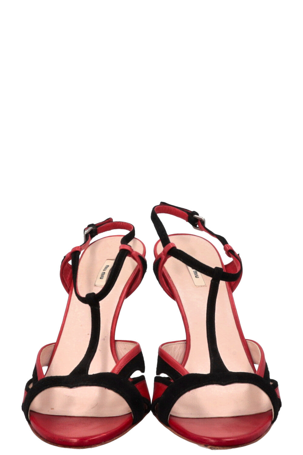 MIUMIU Crystal Strappy Sandals Suede