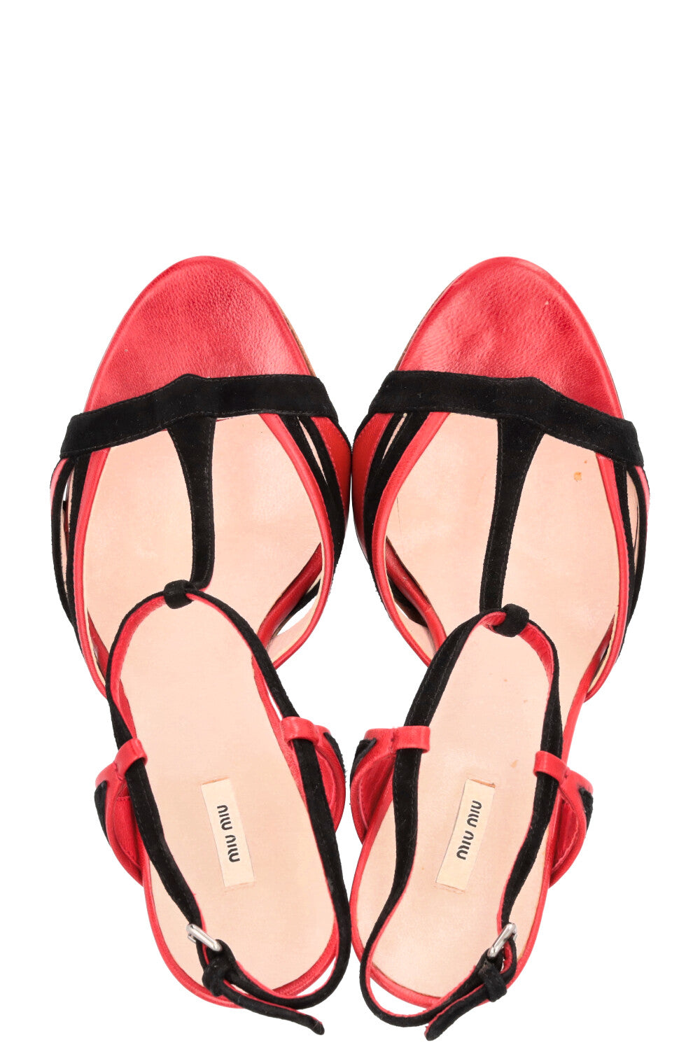 MIUMIU Crystal Strappy Sandals Suede