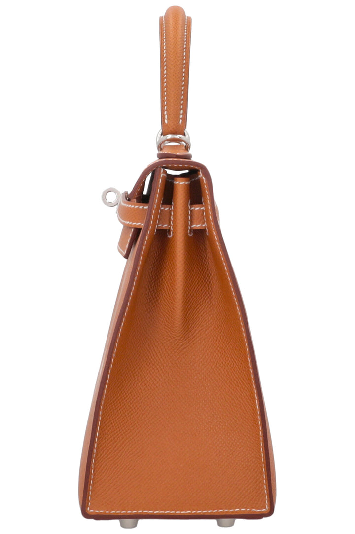 HERMÈS Kelly 25 Sellier Epsom Gold Palladium