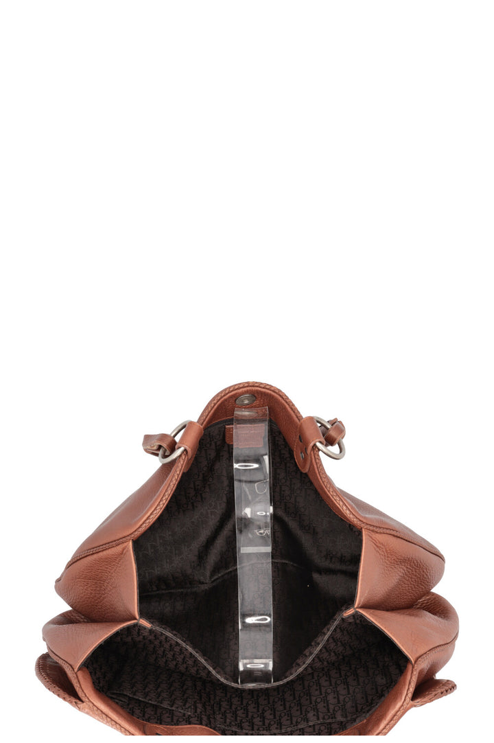 CHRISTIAN DIOR Gaucho Saddle Bag Brown