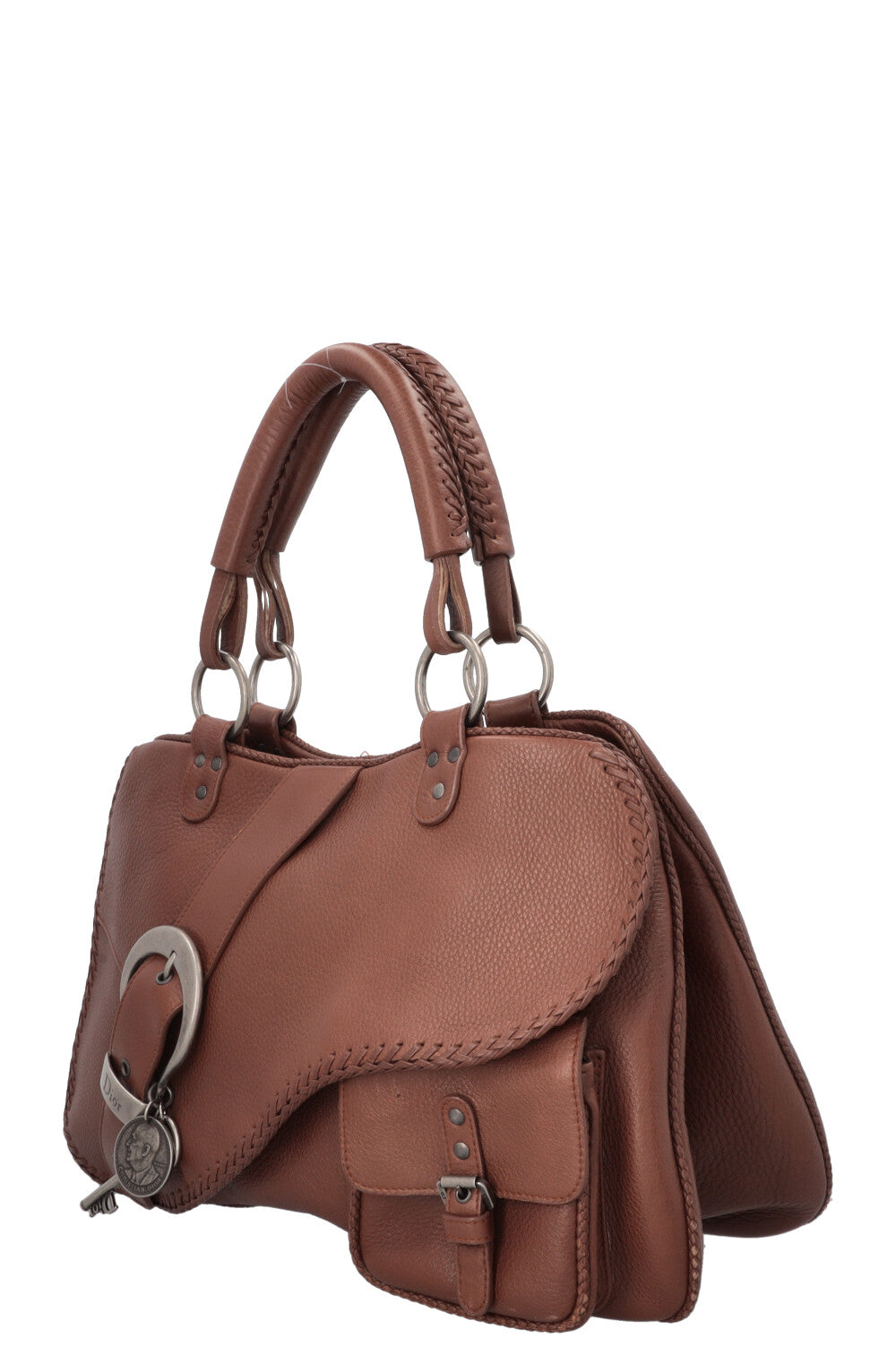 CHRISTIAN DIOR Gaucho Saddle Bag Brown