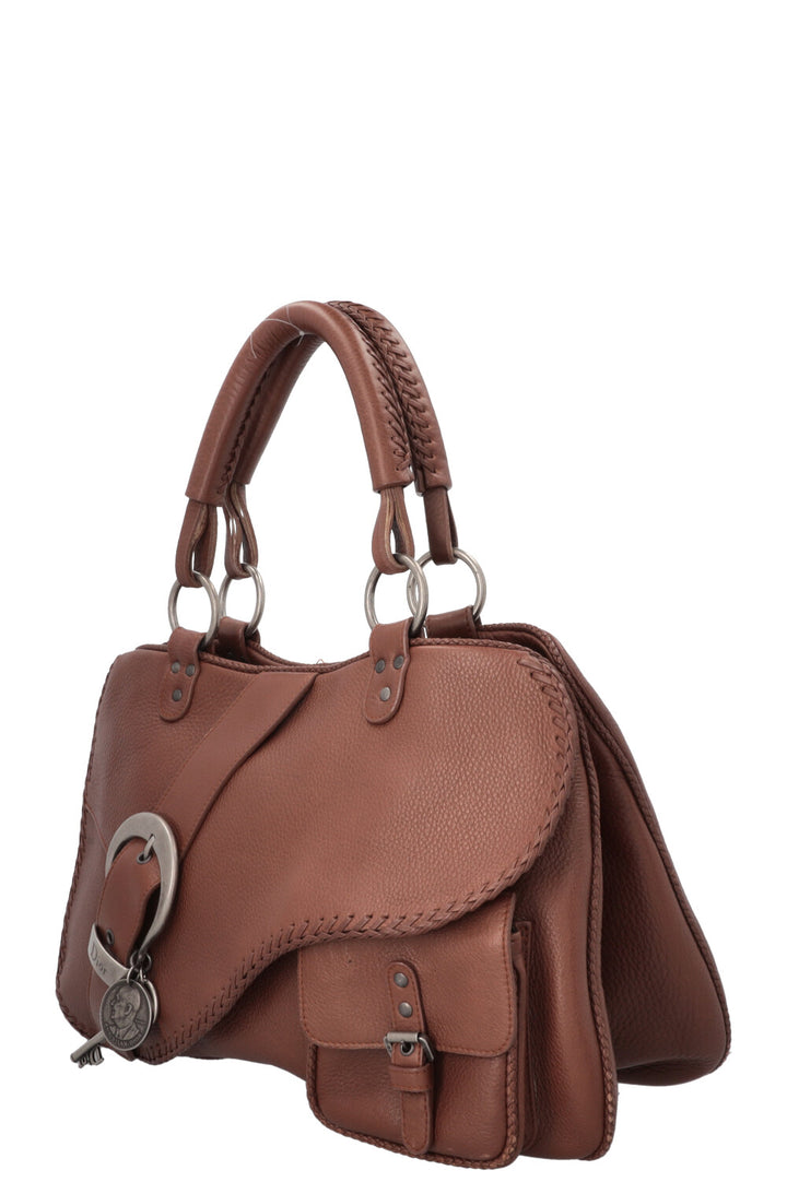 CHRISTIAN DIOR Gaucho Saddle Bag Brown