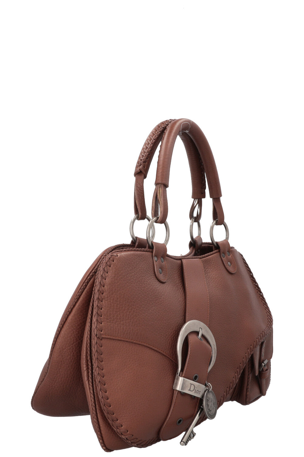CHRISTIAN DIOR Gaucho Saddle Bag Brown