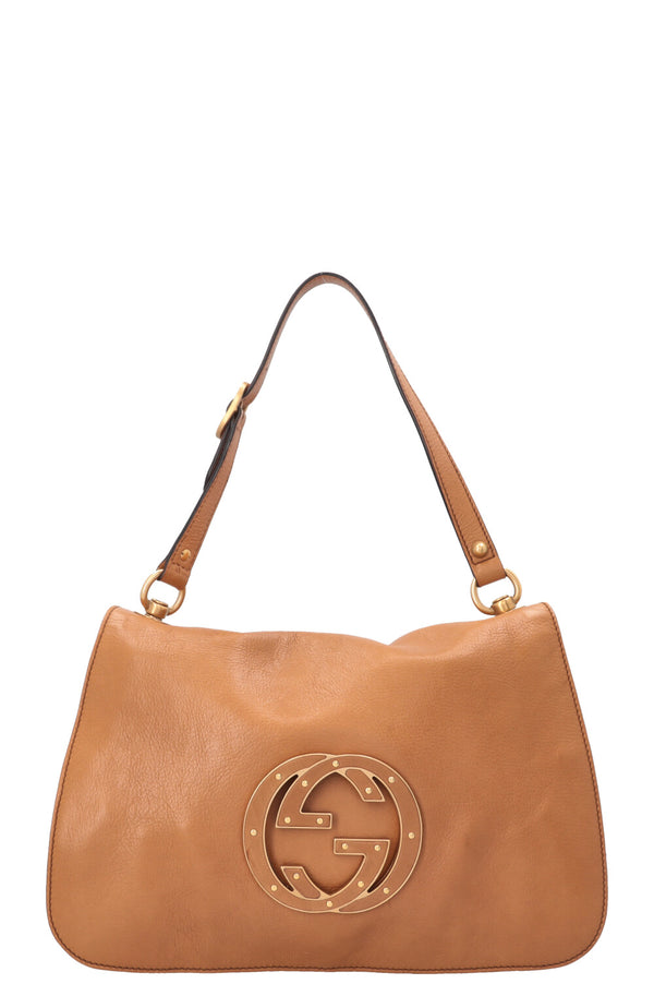 GUCCI Blondie GG Shoulder Bag Brown
