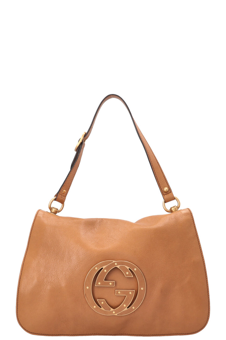 GUCCI Blondie GG Shoulder Bag Brown