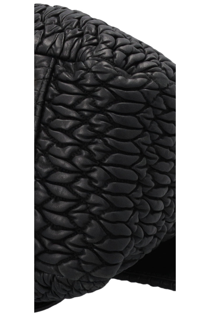 MIU MIU Turnlock Flap Top Handle Sac Matelasse Noir