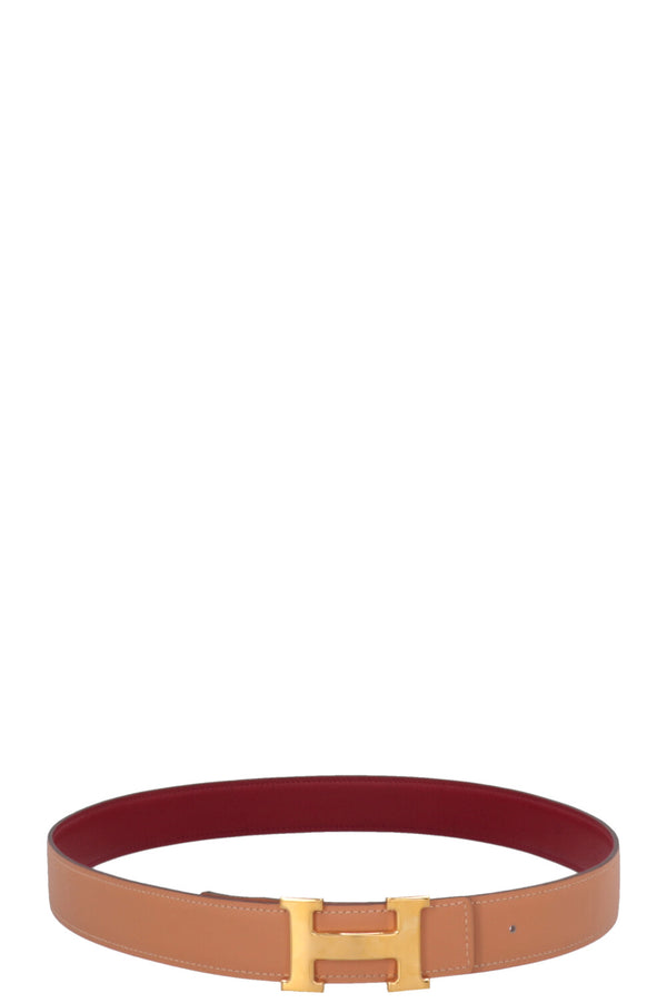 Ceinture Hermès Constance H Bordeaux Nude