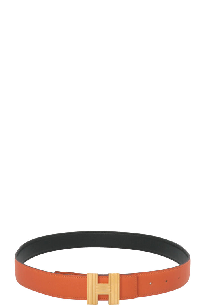 HERMÈS H Belt Orange Green