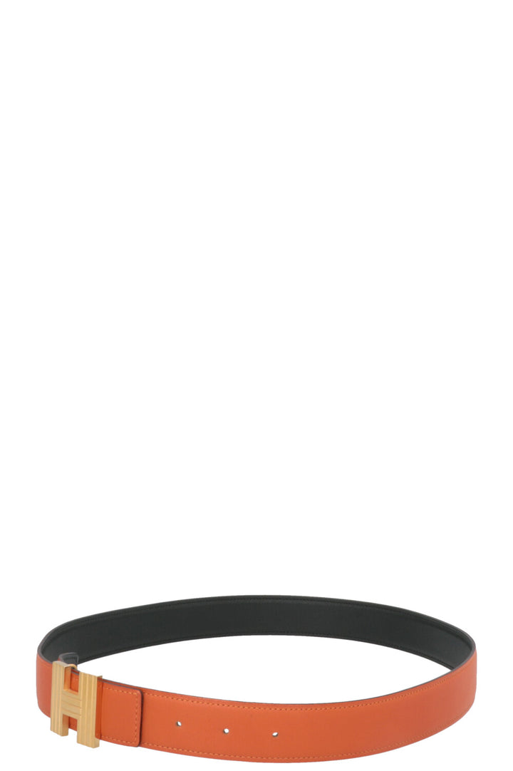 HERMÈS H Belt Orange Green