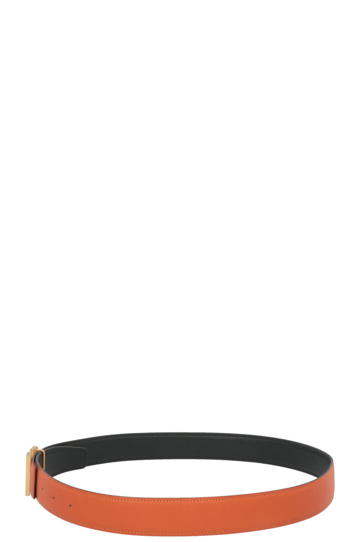 HERMÈS H Belt Orange Green