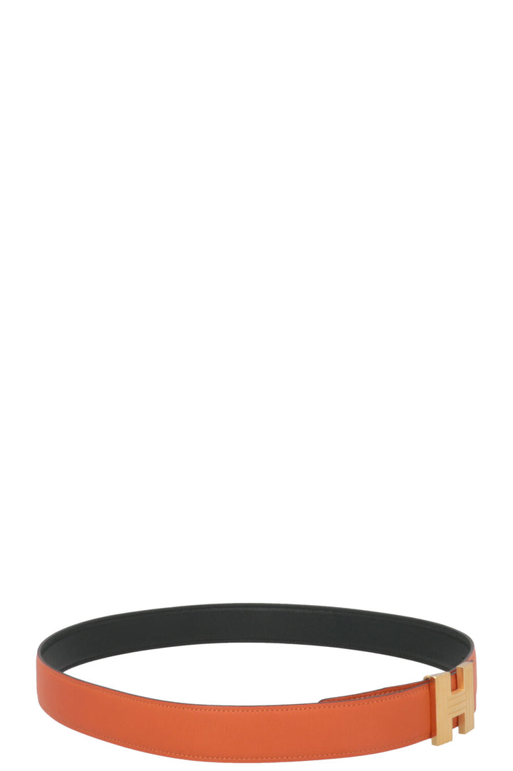 HERMÈS H Belt Orange Green