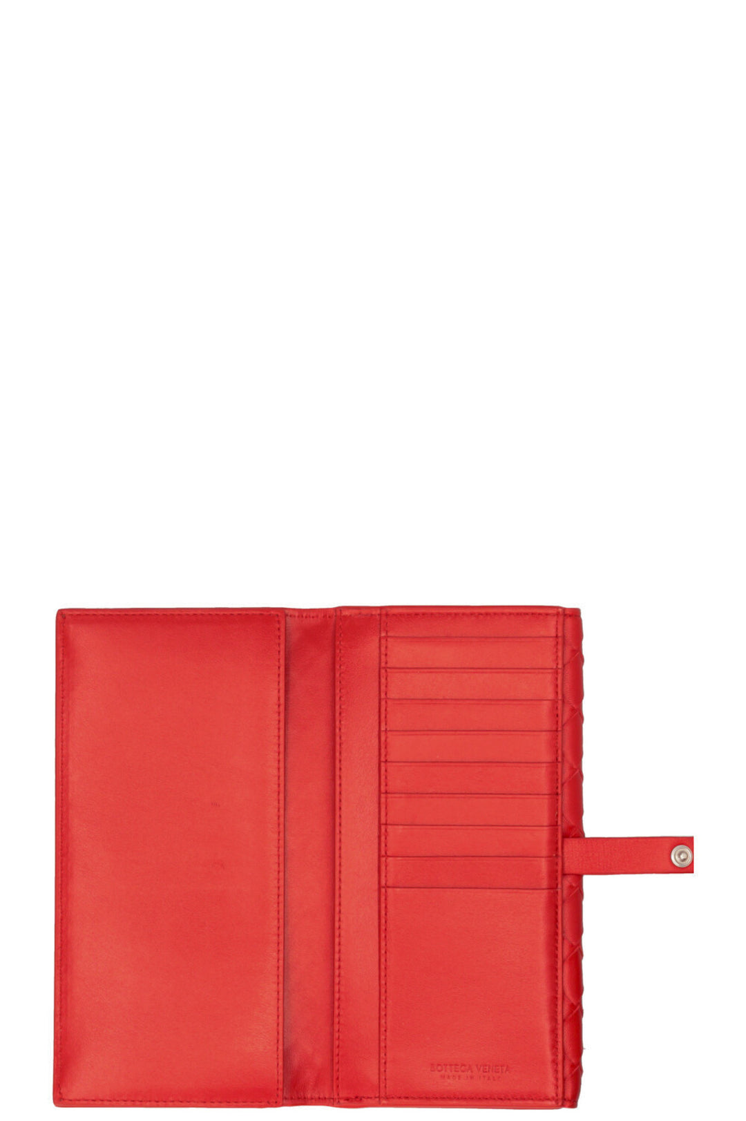BOTTEGA VENETA Portefeuille long Intrecciato Rouge